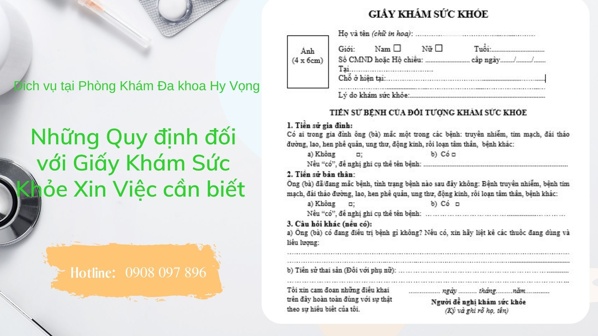 Những Quy định đối với Giấy Khám Sức Khỏe Xin Việc cần biết